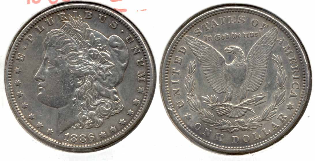 1886 Morgan Silver Dollar EF-40 j