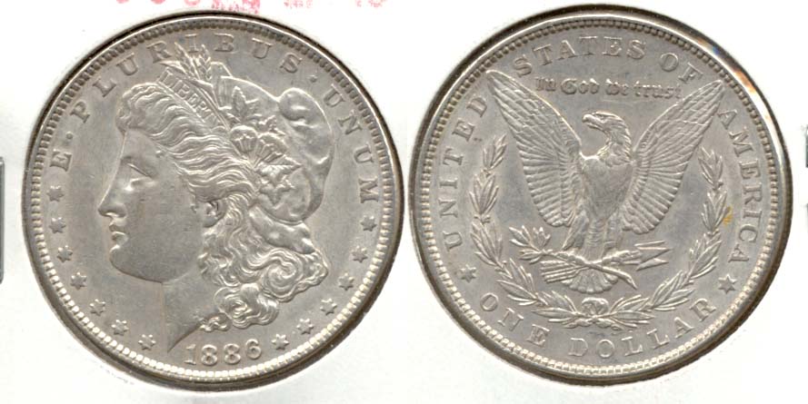 1886 Morgan Silver Dollar EF-45 a