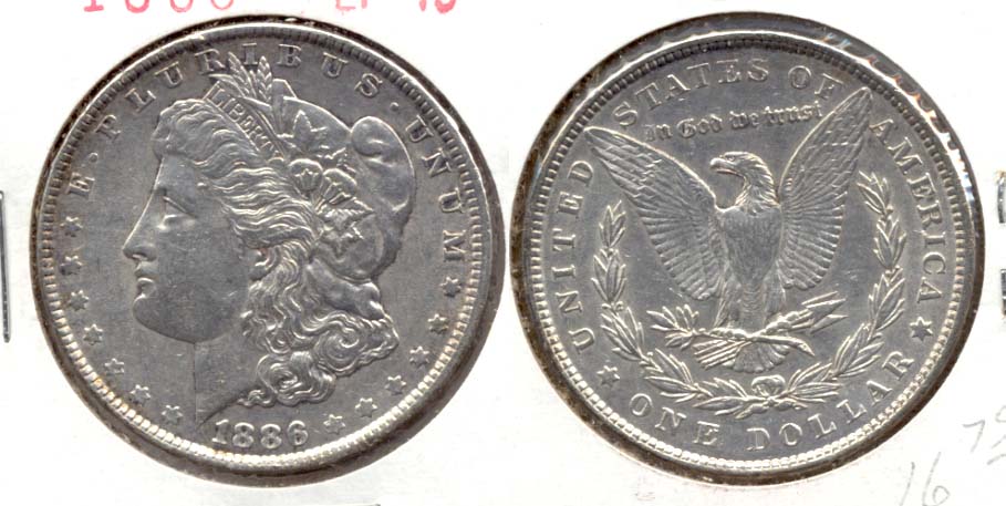 1886 Morgan Silver Dollar EF-45 b