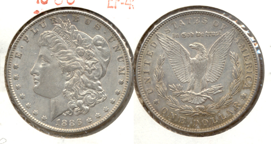 1886 Morgan Silver Dollar EF-45 e