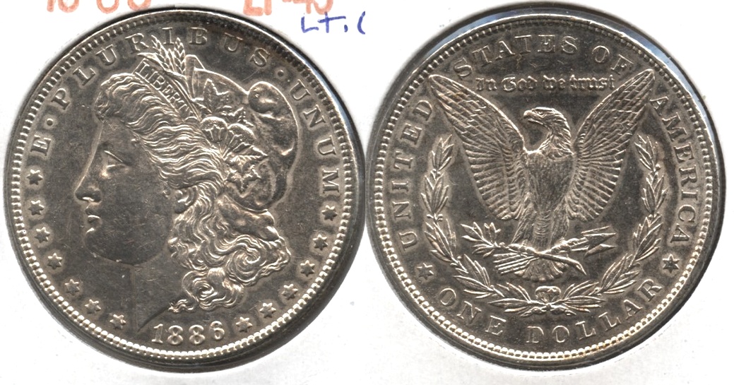 1886 Morgan Silver Dollar EF-45 #r Lightly Cleaned