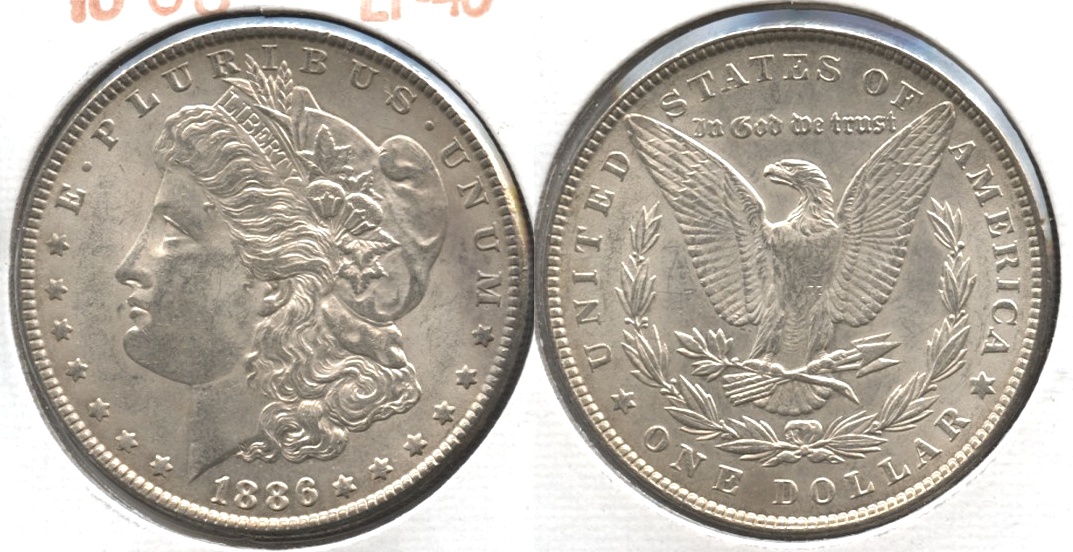 1886 Morgan Silver Dollar EF-45 #w
