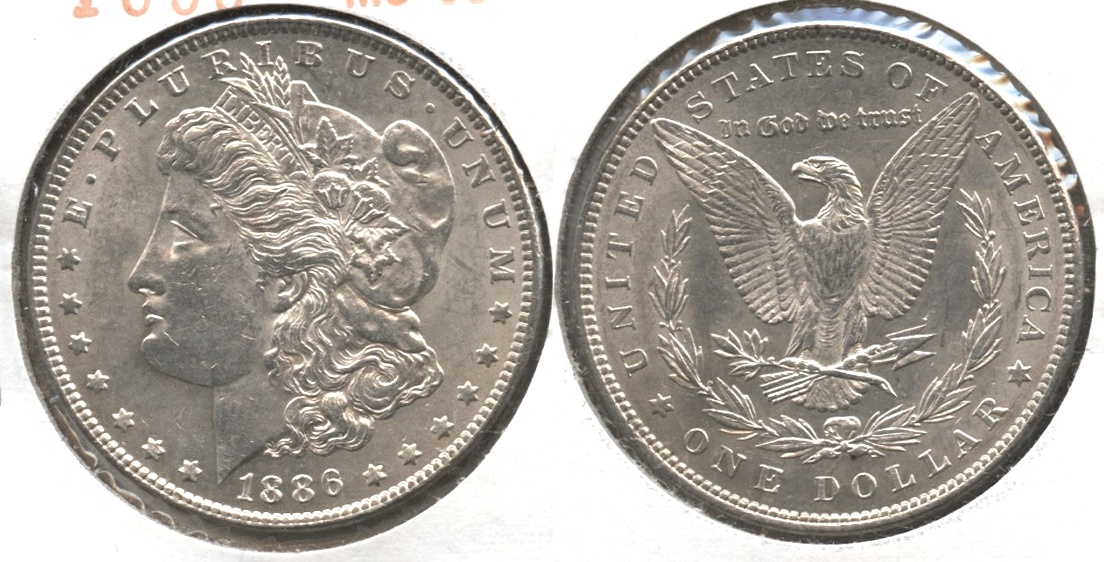 1886 Morgan Silver Dollar MS-60 #h