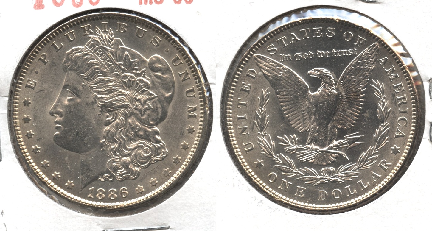 1886 Morgan Silver Dollar MS-60 #j