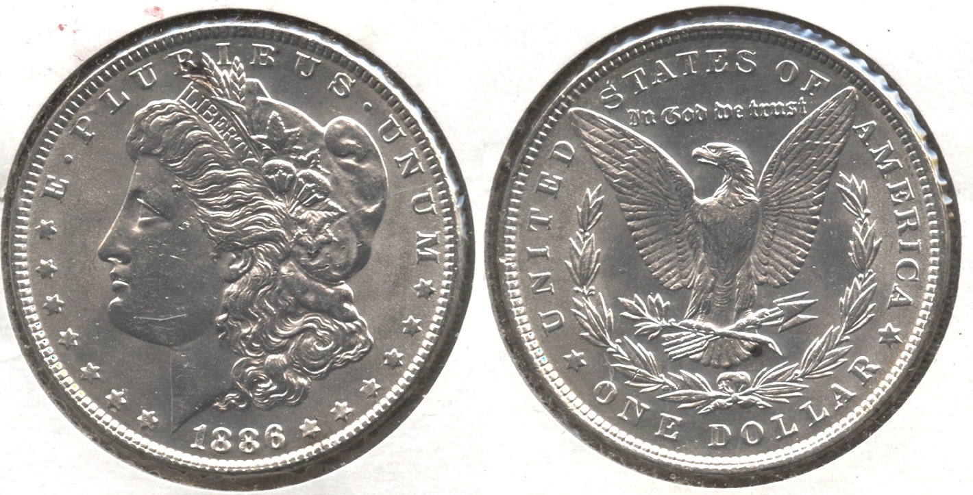 1886 Morgan Silver Dollar MS-62 #a