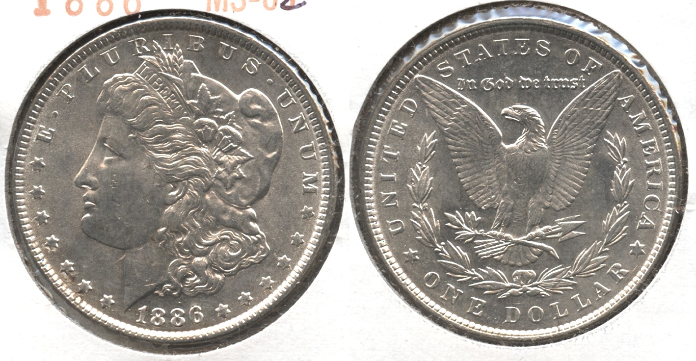 1886 Morgan Silver Dollar MS-62 #d