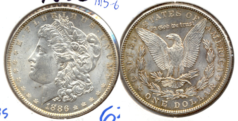 1886 Morgan Silver Dollar MS-63 b