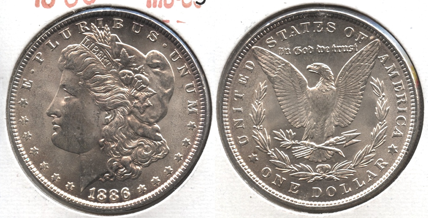 1886 Morgan Silver Dollar MS-63 #e