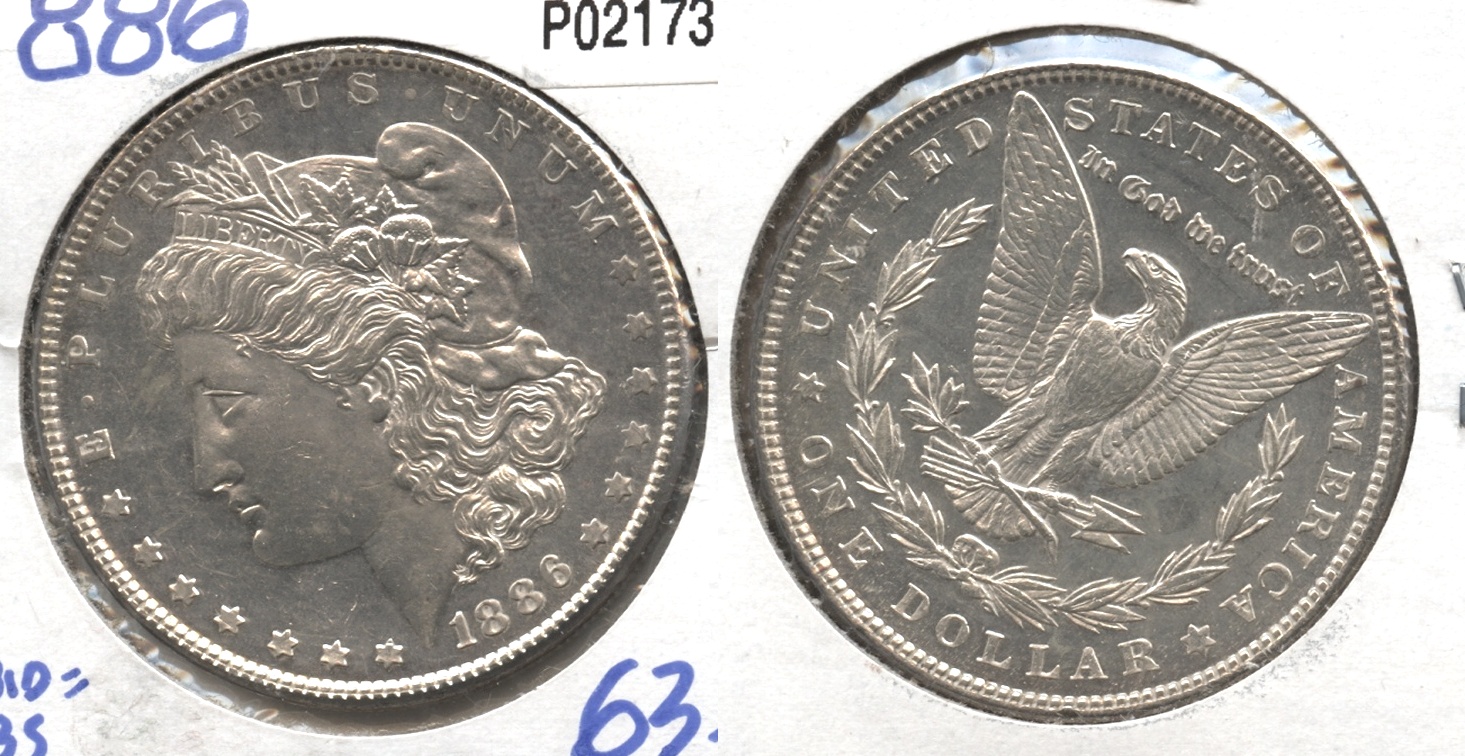 1886 Morgan Silver Dollar MS-63 #h
