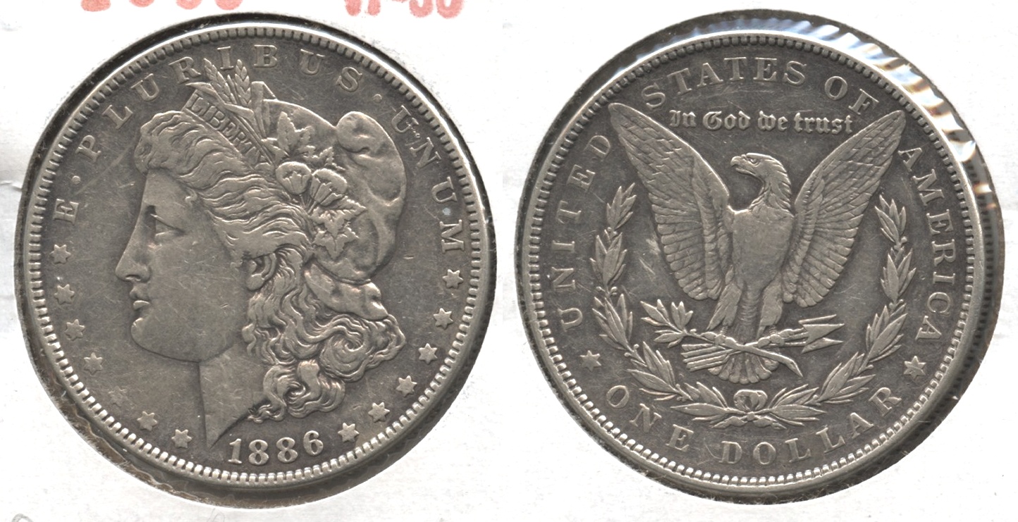 1886 Morgan Silver Dollar VF-30 #e