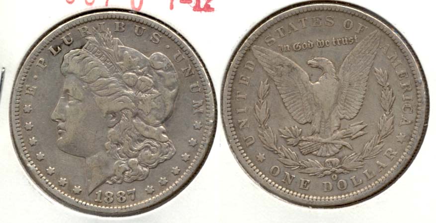 1887-O Morgan Silver Dollar Fine-12 a