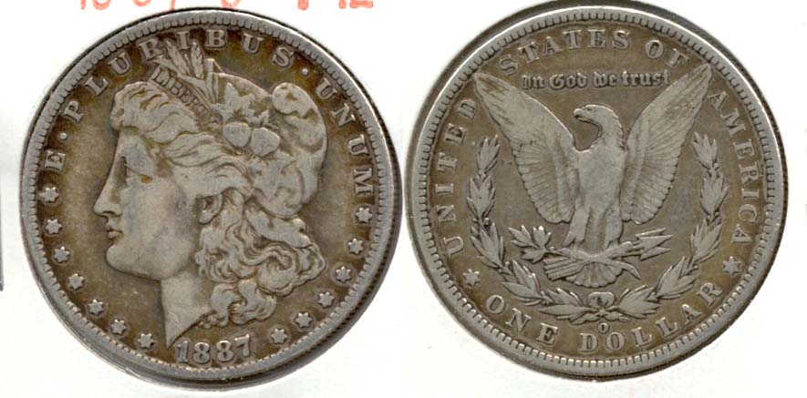 1887-O Morgan Silver Dollar Fine-12 b