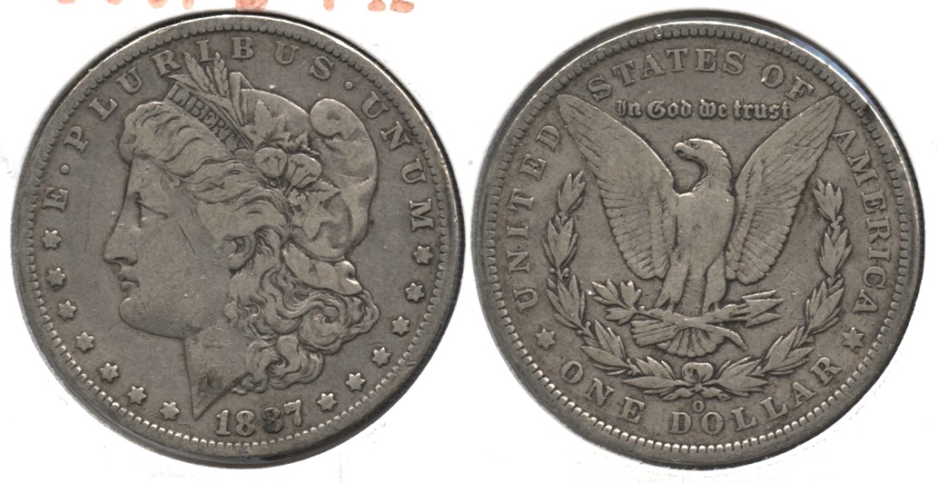 1887-O Morgan Silver Dollar Fine-12 h