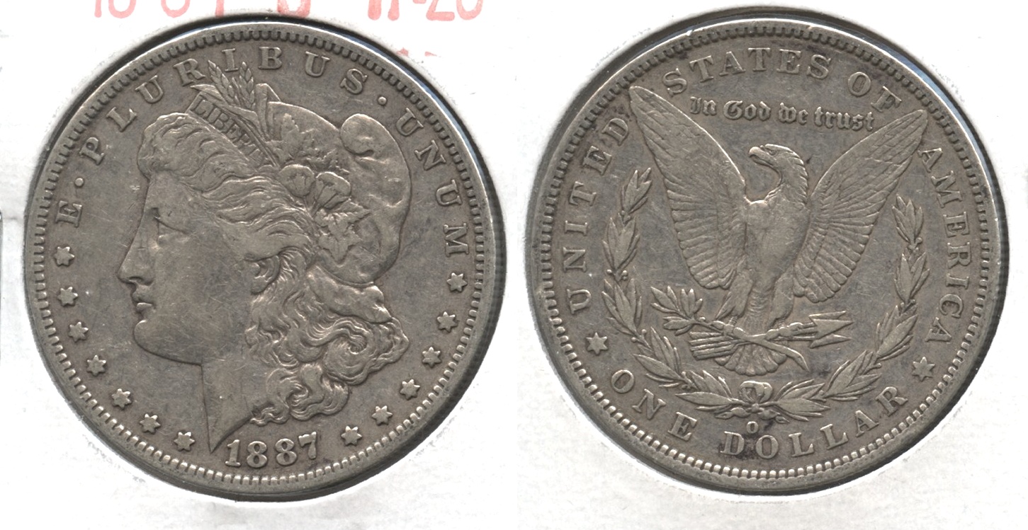 1887-O Morgan Silver Dollar VF-20 #e