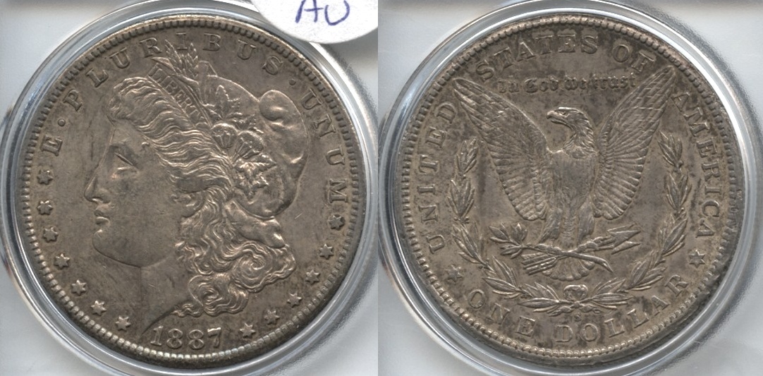 1887-S Morgan Silver Dollar AU-50 #c