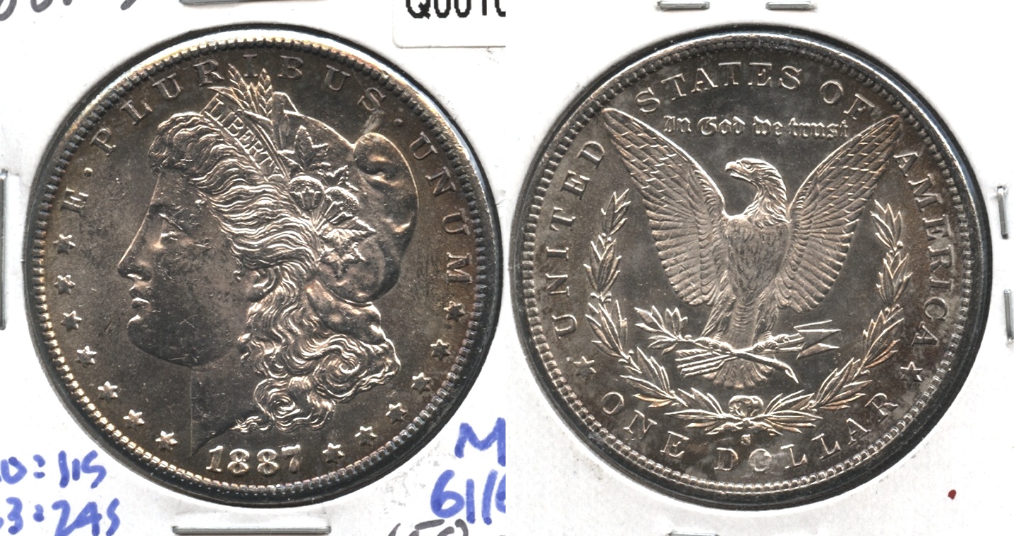 1887-S Morgan Silver Dollar MS-61