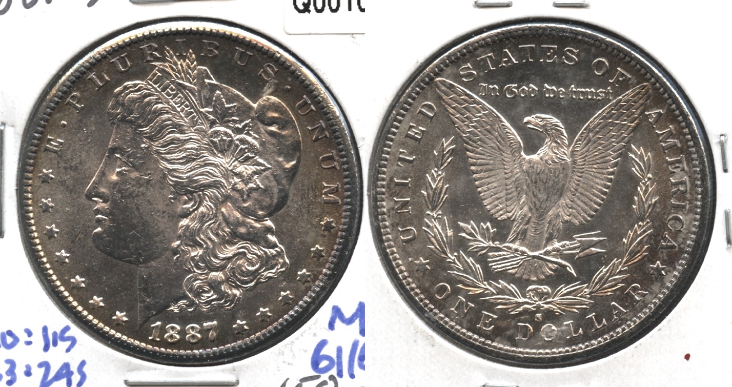 1887-S Morgan Silver Dollar MS-61