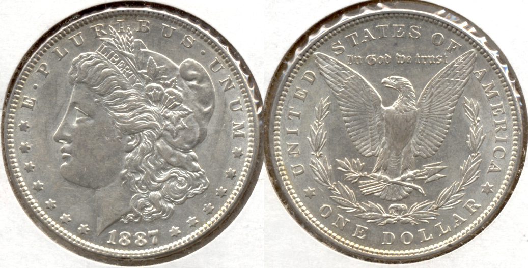 1887 Morgan Silver Dollar AU-50 h