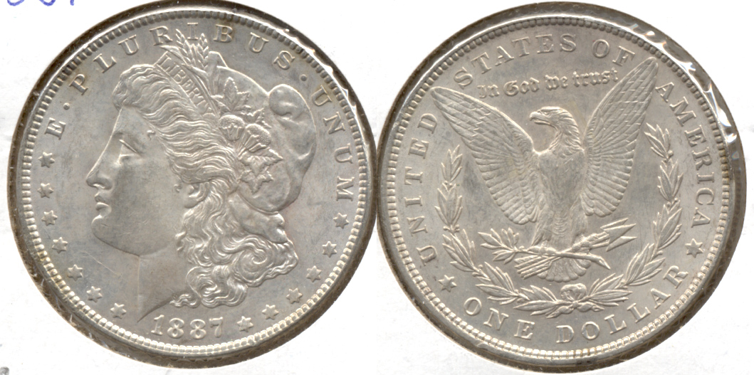 1887 Morgan Silver Dollar AU-50 i