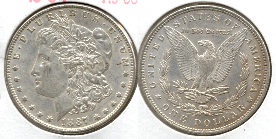 1887 Morgan Silver Dollar AU-50 j