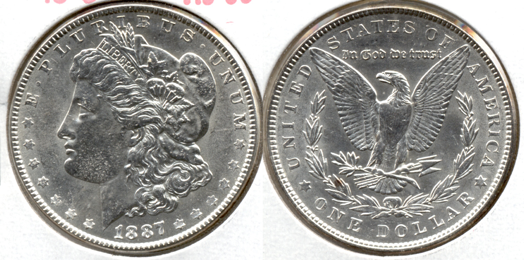 1887 Morgan Silver Dollar AU-50 l