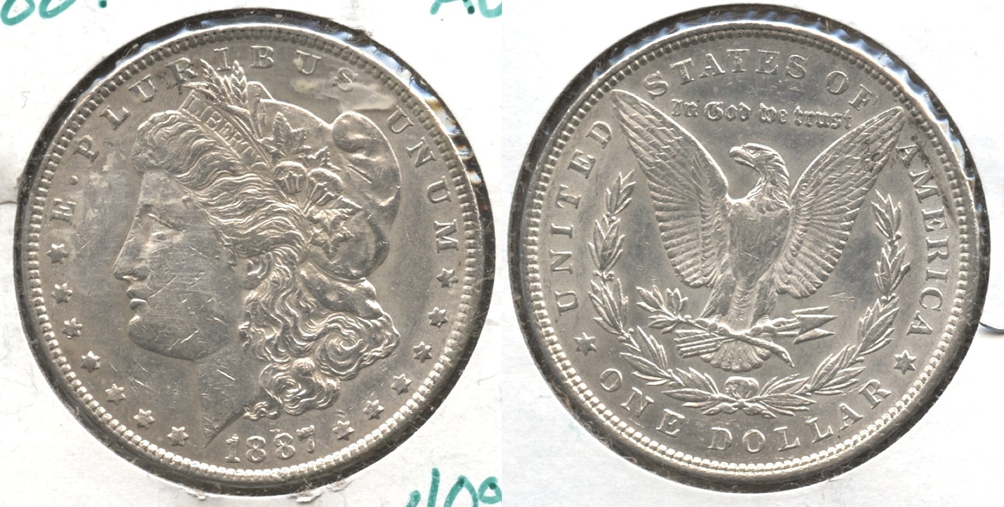 1887 Morgan Silver Dollar AU-50 #x