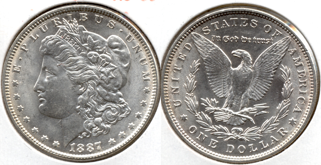 1887 Morgan Silver Dollar AU-55 g