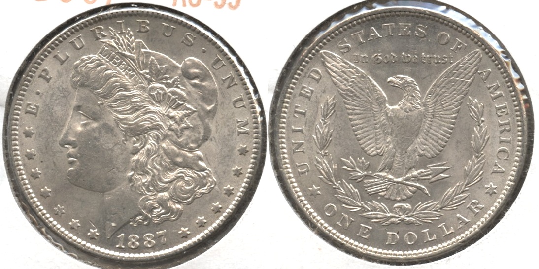 1887 Morgan Silver Dollar AU-55 #o