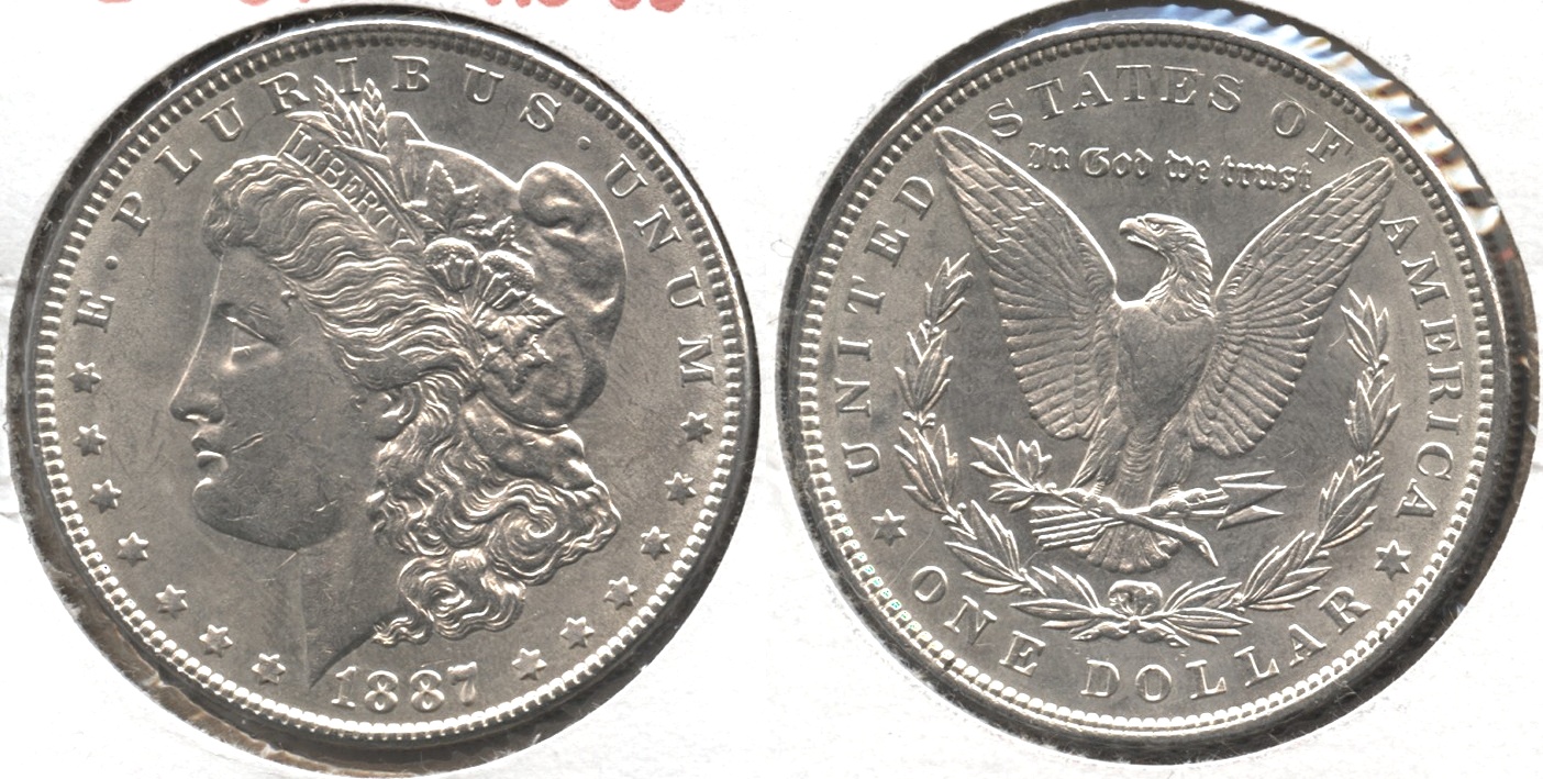 1887 Morgan Silver Dollar AU-55 #r