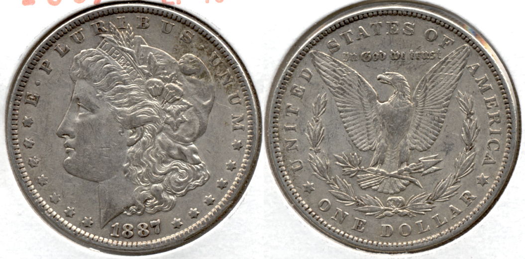 1887 Morgan Silver Dollar EF-40 j