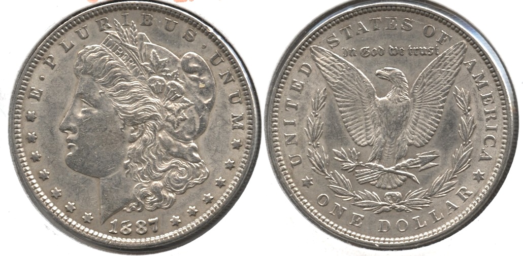 1887 Morgan Silver Dollar EF-40 n