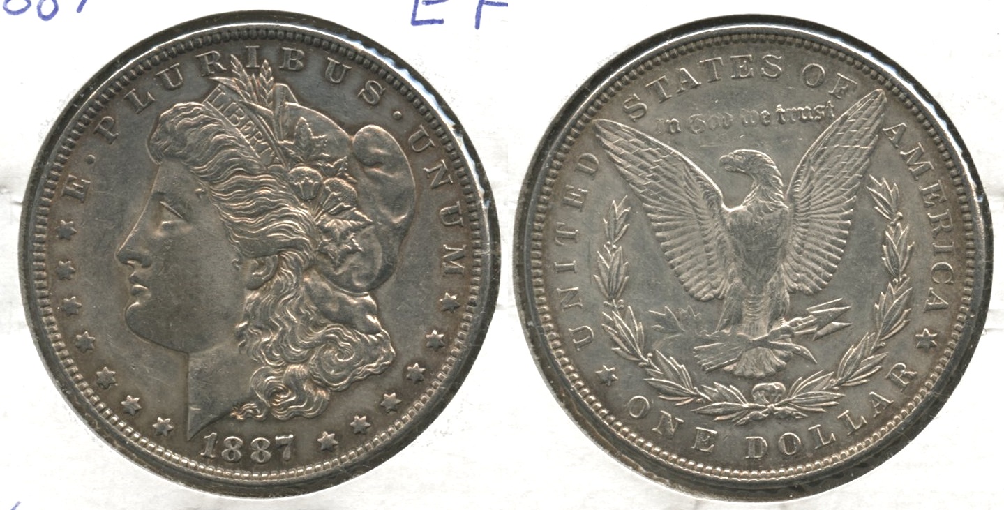 1887 Morgan Silver Dollar EF-40 #x