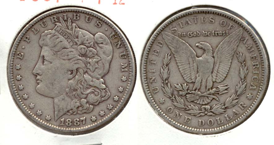 1887 Morgan Silver Dollar Fine-12