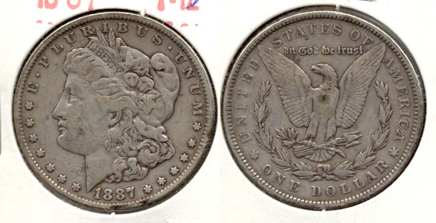 1887 Morgan Silver Dollar Fine-15