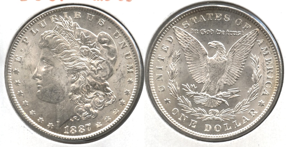 1887 Morgan Silver Dollar MS-60 #b