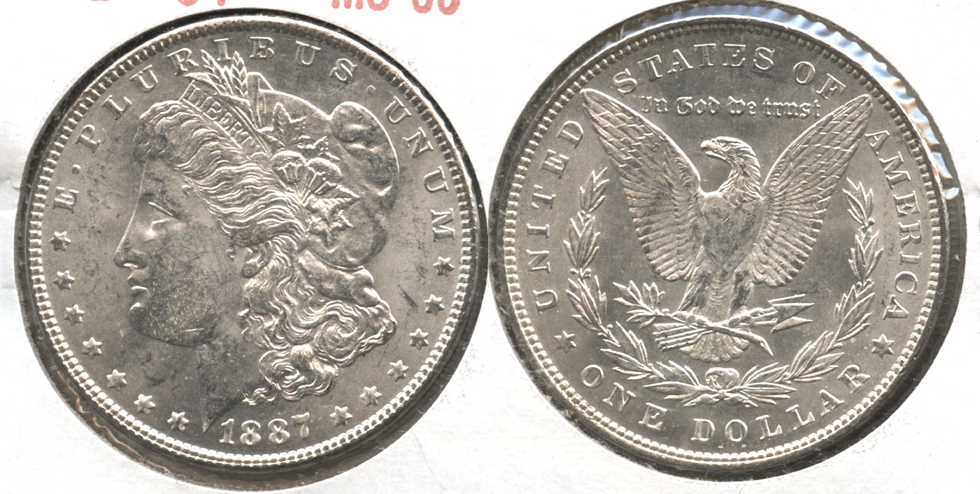 1887 Morgan Silver Dollar MS-60 #c