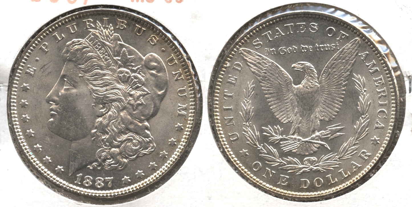 1887 Morgan Silver Dollar MS-60 #h