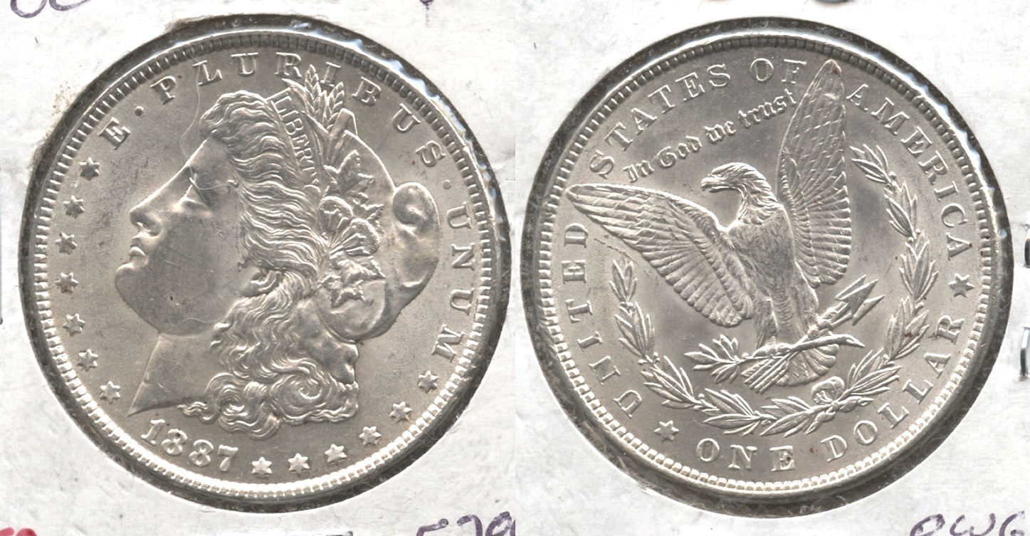 1887 Morgan Silver Dollar MS-60 #i