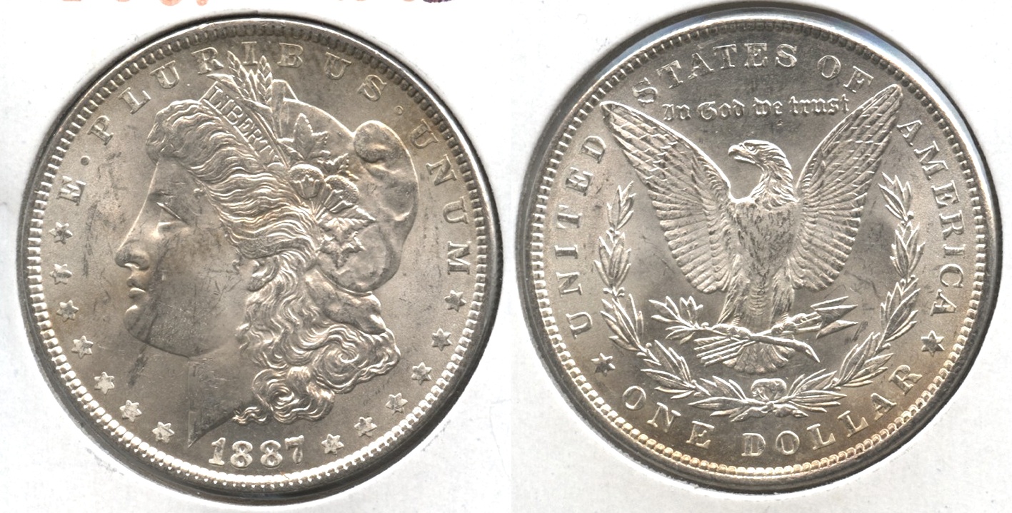 1887 Morgan Silver Dollar MS-62 #d