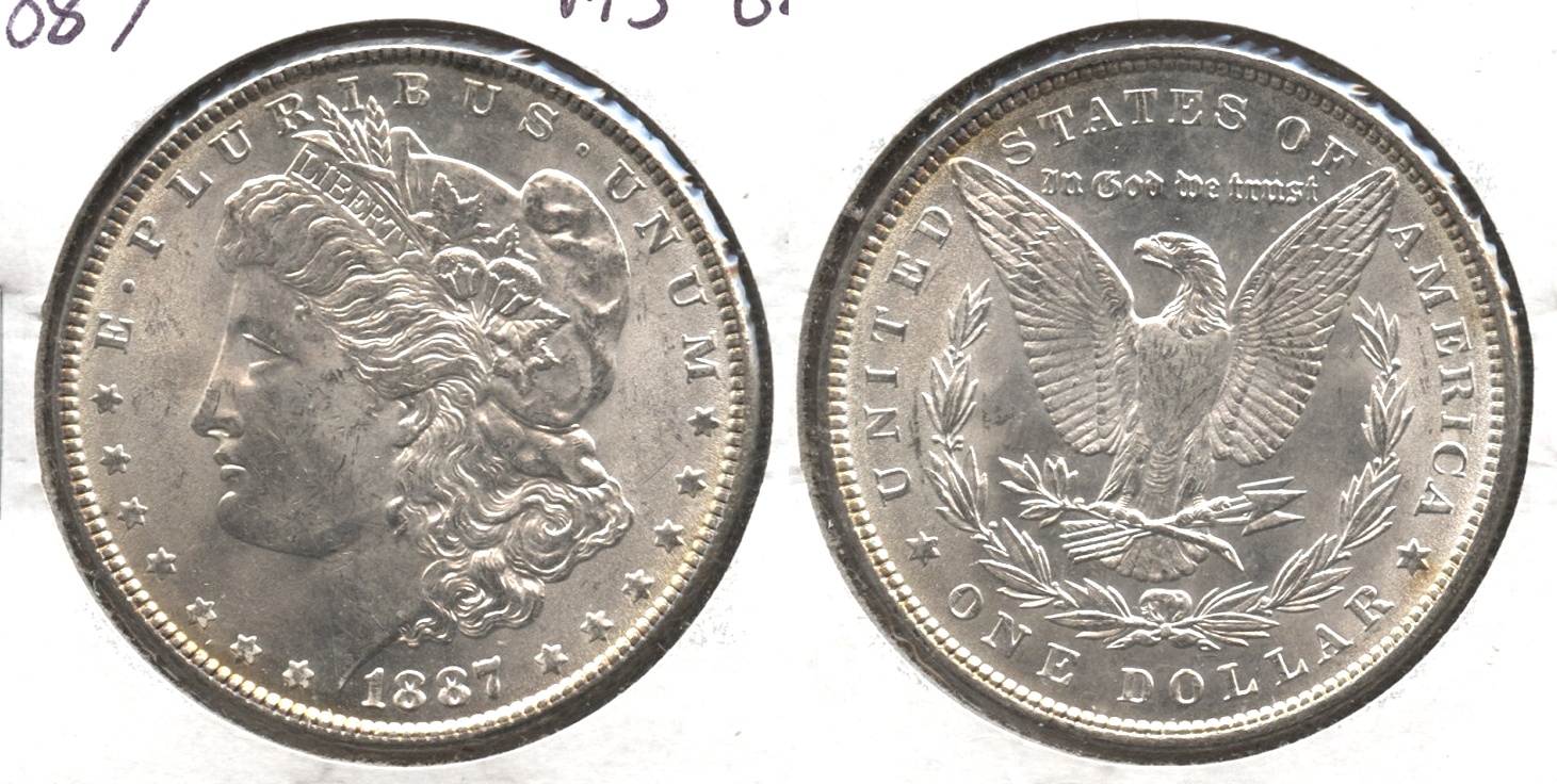 1887 Morgan Silver Dollar MS-62 #h