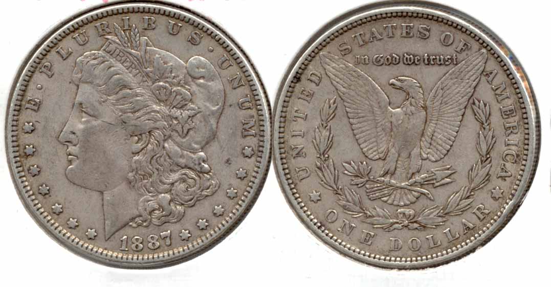 1887 Morgan Silver Dollar VF-30 e