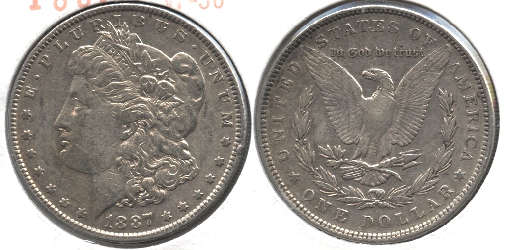 1887 Morgan Silver Dollar VF-30 #h