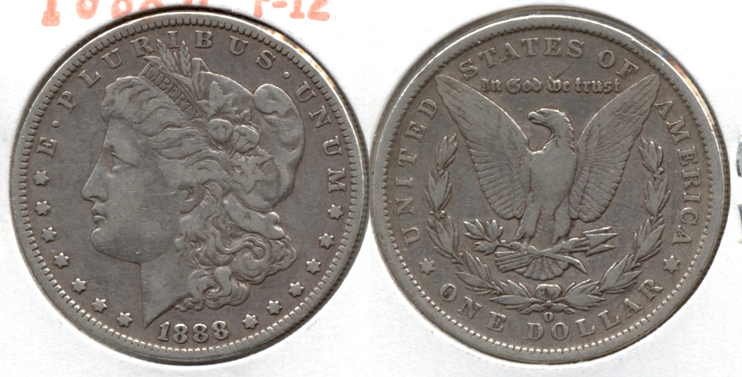 1888-O Morgan Silver Dollar Fine-12 b