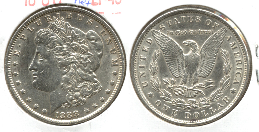 1888 Morgan Silver Dollar AU-50 a Cleaned