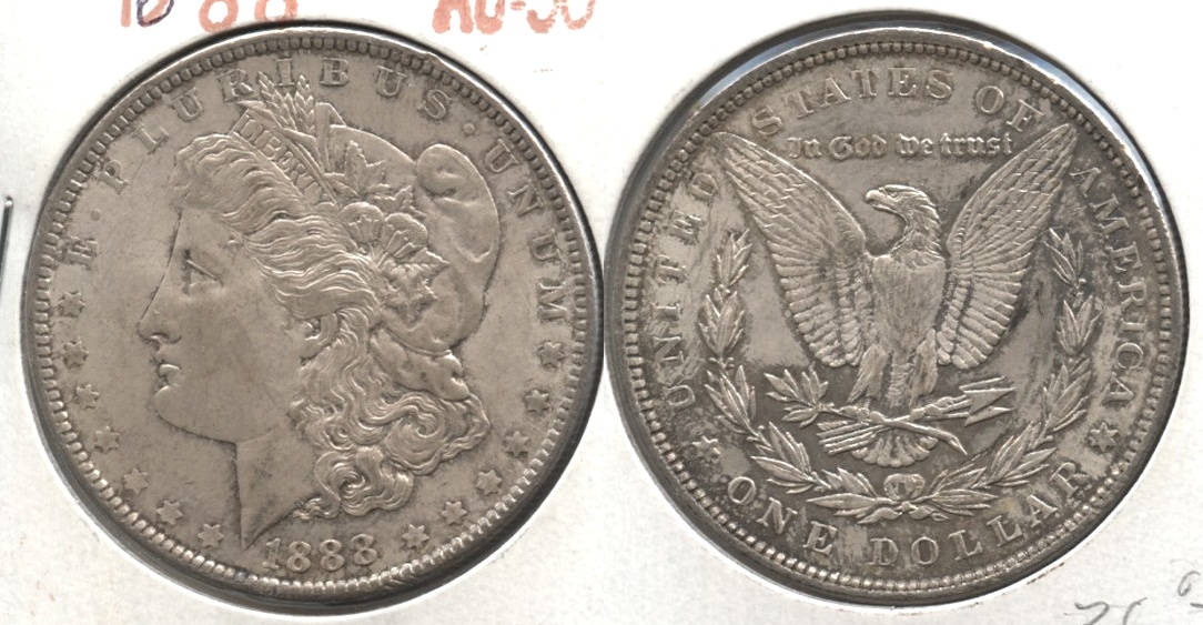 1888 Morgan Silver Dollar AU-50 #d