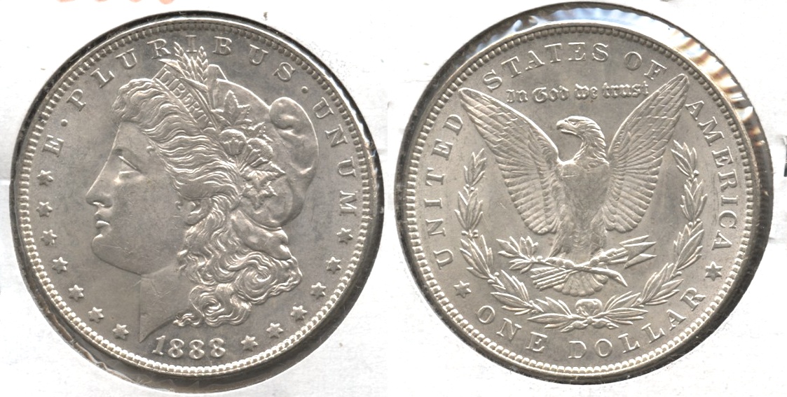 1888 Morgan Silver Dollar AU-50 #e