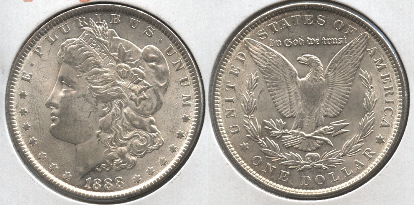 1888 Morgan Silver Dollar AU-50 #h