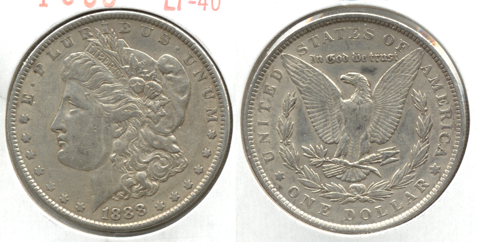 1888 Morgan Silver Dollar EF-40 h