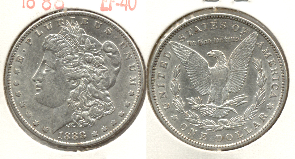 1888 Morgan Silver Dollar EF-40 l
