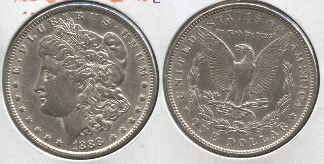 1888 Morgan Silver Dollar EF-45 #a Lightly Cleaned